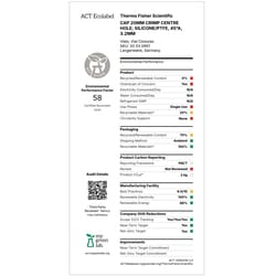Fisherbrand Cierre de rosca de 20 mm, plata, tapón de aluminio, orificio central de 10 mm, septum montado Beige, Blanco | Buy Online | Fisher Scientific